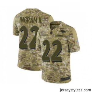 Amazing Mens Baltimore Ravens 22 Mark Ingram II Limited Camo 2018 Salute to Service Football Jersey