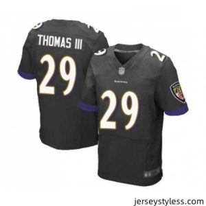 Stunning Mens Baltimore Ravens 29 Earl Thomas III Elite Black Alternate Football Jersey