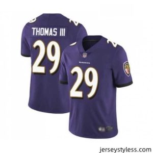 Gorgeous Mens Baltimore Ravens 29 Earl Thomas III Purple Team Color Vapor Untouchable Limited Player Football Jersey
