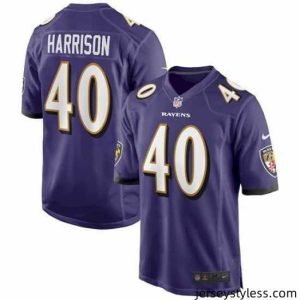 Stunning Men's Baltimore Ravens Malik Harrison 40 Nike Purple Vapor Limited Jersey