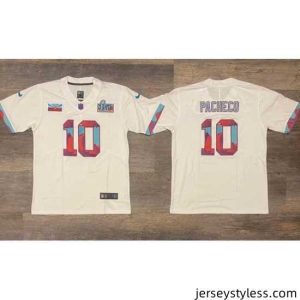 Impressive Men's Kansas City Chiefs #10 Isiah Pacheco White Super Bowl LVII Patch Vapor Untouchable Limited Stitched Jersey