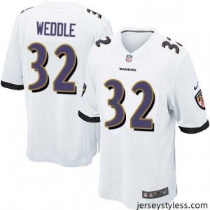 Unique Mens Nike Baltimore Ravens 32 Eric Weddle Game White NFL Jersey