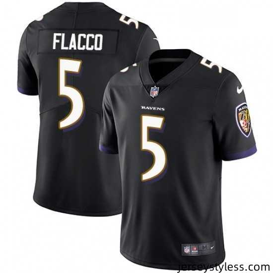 Mens-Nike-Baltimore-Ravens-5-Joe-Flacco-Black-Alternate-Vapor-Untouchable-Limited-Player-NFL-Jersey-626815_21759_550X550