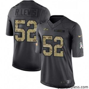 Impressive Mens Nike Baltimore Ravens 52 Ray Lewis Limited Black 2016 Salute to Service NFL Jersey