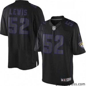 Premium Mens Nike Baltimore Ravens 52 Ray Lewis Limited Black Impact NFL Jersey