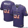 Amazing Mens Nike Baltimore Ravens 57 CJ Mosley Elite Purple Home USA Flag Fashion NFL Jersey