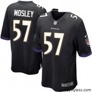Impressive Mens Nike Baltimore Ravens 57 CJ Mosley Game Black Alternate NFL Jersey