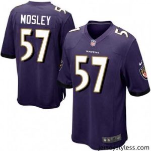 Gorgeous Mens Nike Baltimore Ravens 57 CJ Mosley Game Purple Team Color NFL Jersey