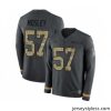 Stylish Mens Nike Baltimore Ravens 57 CJ Mosley Limited Black Salute to Service Therma Long Sleeve NFL Jersey