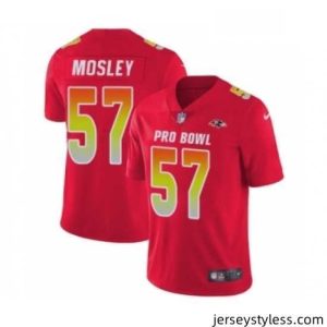 Impressive Mens Nike Baltimore Ravens 57 CJ Mosley Limited Red AFC 2019 Pro Bowl NFL Jersey