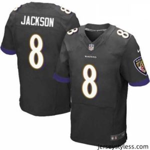 Gorgeous Mens Nike Baltimore Ravens 8 Lamar Jackson Elite Black Alternate NFL Jersey