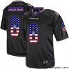 Stylish Mens Nike Baltimore Ravens 8 Lamar Jackson Elite Black USA Flag Fashion NFL Jersey