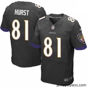 Fantastic Mens Nike Baltimore Ravens 81 Hayden Hurst Elite Black Alternate NFL Jersey