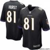 Unique Mens Nike Baltimore Ravens 81 Hayden Hurst Game Black Alternate NFL Jersey
