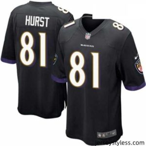 Unique Mens Nike Baltimore Ravens 81 Hayden Hurst Game Black Alternate NFL Jersey