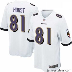 Stylish Mens Nike Baltimore Ravens 81 Hayden Hurst Game White NFL Jersey