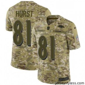 Impressive Mens Nike Baltimore Ravens 81 Hayden Hurst Limited Camo 2018 Salute to Service NFL Jersey