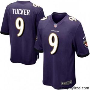 Unique Mens Nike Baltimore Ravens 9 Justin Tucker Game Purple Team Color NFL Jersey