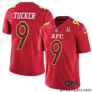 Stunning Mens Nike Baltimore Ravens 9 Justin Tucker Limited Red 2017 Pro Bowl NFL Jersey