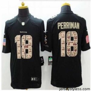 Premium New Baltimore ravens #18 Breshad Perriman Black Stitched NFL Limited Salute to Service jersey