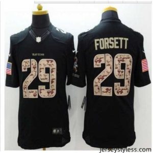 Stylish New Baltimore ravens #29 Justin Forsett Black Stitched NFL Limited Salute to Service jersey