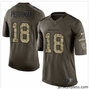 Unique Nike Baltimore Ravens #18 Breshad Perriman Green 27s Stitched NFL Limited Salute to Service Jersey