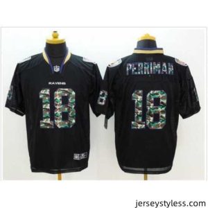Stylish Nike Baltimore Ravens #18 Breshad Perriman Mens Stitched NFL Elite Camo Fashion Jersey