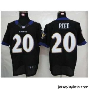 Amazing Nike Baltimore Ravens 20 Ed Reed Black Elite NFL Jersey