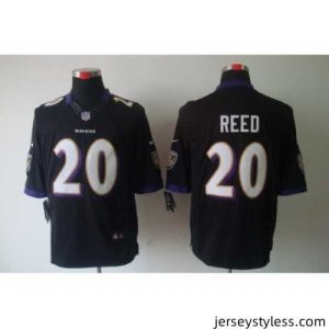Stunning Nike Baltimore Ravens 20 Ed Reed Black Limited NFL Jersey