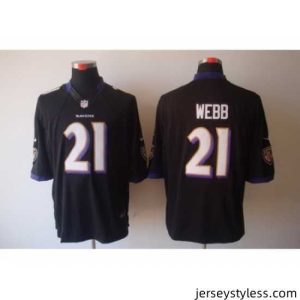 Stunning Nike Baltimore Ravens 21 Lardarius Webb Black Limited NFL Jersey