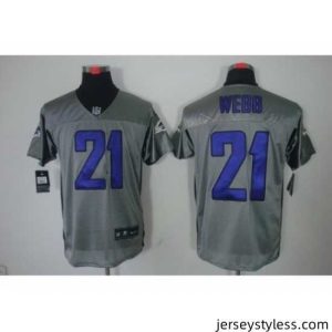 Amazing Nike Baltimore Ravens 21 Lardarius Webb Grey Elite Shadow NFL Jersey