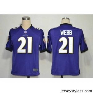 Stylish Nike Baltimore Ravens 21 Lardarius Webb Purple Game NFL Jersey