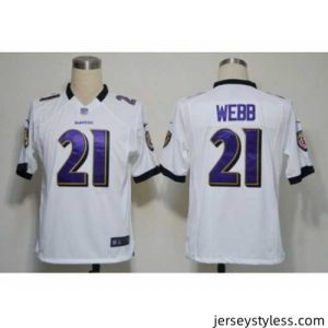 Stylish Nike Baltimore Ravens 21 Lardarius Webb White Game NFL Jersey