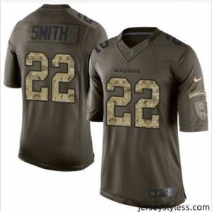 Premium Nike Baltimore Ravens #22 Jimmy Smith Green 27s Stitched NFL Limited Salute to Service Jersey