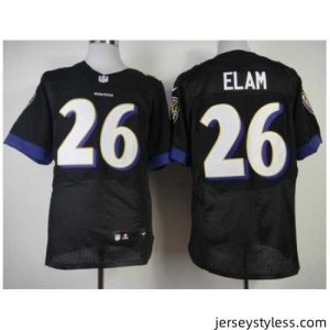 Premium Nike Baltimore Ravens 26 Matt Elam Black Elite NFL Jersey