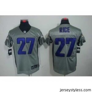 Amazing Nike Baltimore Ravens 27 Ray Rice Grey Elite Shadow NFL Jersey