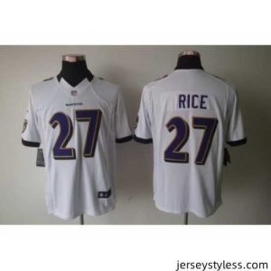 Gorgeous Nike Baltimore Ravens 27 Ray Rice White Limited NFL Jersey