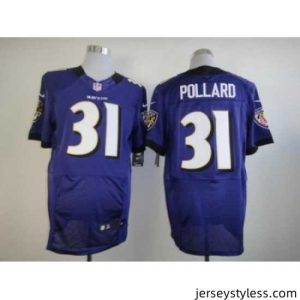 Premium Nike Baltimore Ravens 31 Bernard Pollard Purple Elite NFL Jersey