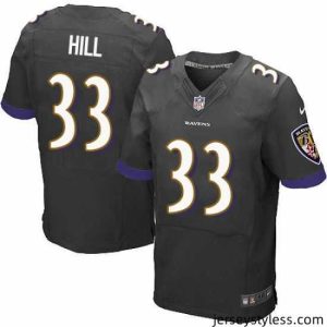 Fantastic Nike Baltimore Ravens #33 Will Hill Black Alternate Mens Stitched NFL New Elite Jersey