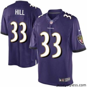 Impressive Nike Baltimore Ravens #33 Will Hill Purple Team Color 27s Stitched NFL New Elite Jersey