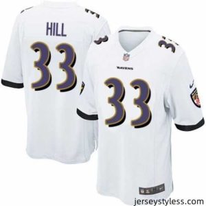 Impressive Nike Baltimore Ravens #33 Will Hill White 27s Stitched NFL New Elite Jersey