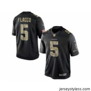 Stunning Nike Baltimore Ravens 5 Joe Flacco Black Limited Salute To Service NFL Jersey