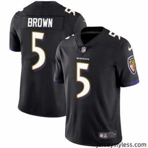 Unique Nike Baltimore Ravens 5 Marquise Brown Black Alternate Stitched NFL Vapor Untouchable Limited Jersey