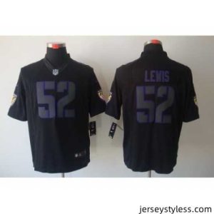 Stylish Nike Baltimore Ravens 52 Ray Lewis Black Limited Impact NFL Jersey
