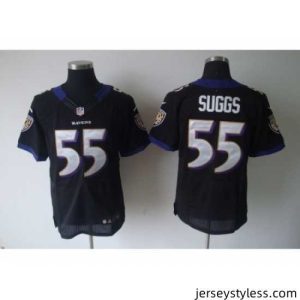 Impressive Nike Baltimore Ravens 55 Terrell Suggs Black Elite NFL Jersey