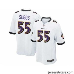 Amazing Nike Baltimore Ravens 55 Terrell Suggs White Game NFL Jersey