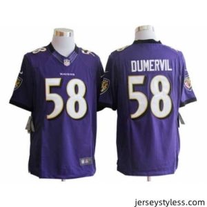 Fantastic Nike Baltimore Ravens 58 Elvis Dumervil Purple Limited NFL Jersey