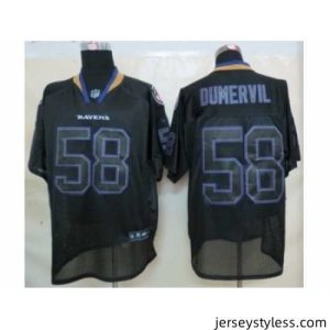 Amazing Nike Baltimore Ravens 58 Elvis Dumervil lights out Black Elite NFL Jersey