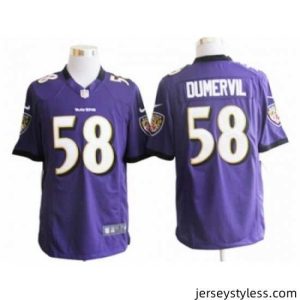Amazing Nike Baltimore Ravens 58 Elvis Dumervil purple Game NFL Jersey
