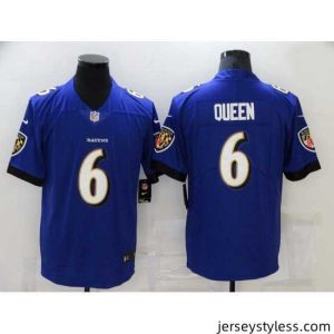 Fantastic Nike Baltimore Ravens 6 Patrick Queen Purple Vapor Untouchable Limited Jersey